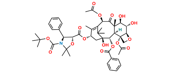 Picture of 13-{[(3-t-Boc)-2,2-dimethyl-4S-phenyl-1,3-oxazolidin-5R-yl]formyl}-6α,7β-dihydroxy Baccatin III