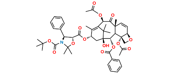 Picture of 13-{[(3-t-Boc)-2,2-dimethyl-4S-phenyl-1,3-oxazolidin-5R-yl]formyl} Δ6,7-Baccatin III