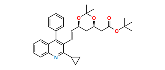 Picture of Pitavastatin Desfluoro Acetonide t-Butyl Ester
