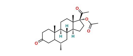 Picture of Medroxyprogesterone EP Impurity F (4,5-beta-Dihydromedroxyprogesterone acetate)