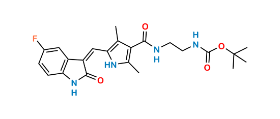 Picture of Sunitinib N,N-Didesethyl N-Butoxycarbonyl Impurity