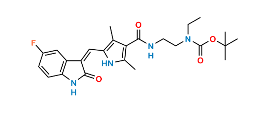 Picture of Sunitinib N-Desethyl N-Butoxycarbonyl Impurity