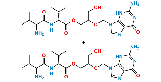 Picture of Valganciclovir N-Valyl Impurity - (Mixture of Amide Diastereoisomer -1 & 2)