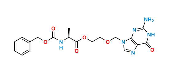 Picture of L-Alanine, N-[(phenylmethoxy)carbonyl]-,2-[(2-amino-1,6-dihydro-6-oxo-9H-purin-9-yl)methoxy]ethyl ester