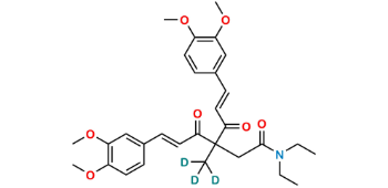 Picture of 4-(N,N-Diethylaminocarbonyl)methyl-4,4'4,''-Trimethylcurcumin-D3