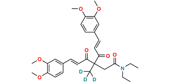 Picture of 4-(N,N-Diethylaminocarbonyl)methyl-4,4'4,''-Trimethylcurcumin-D3