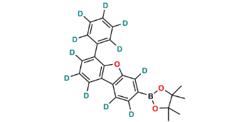 Picture of 4,4,5,5-tetramethyl-2-(6-(phenyl-d5)dibenzo[b,d]furan-3-yl-1,2,4,7,8,9-d6)-1,3,2-dioxaborolane