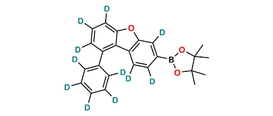 Picture of 4,4,5,5-tetramethyl-2-(9-(phenyl-d5)dibenzo[b,d]furan-3-yl-1,2,4,6,7,8-d6)-1,3,2-dioxaborolane