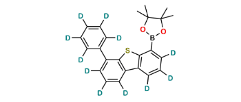 Picture of 4,4,5,5-tetramethyl-2-(6-(phenyl-d5)dibenzo[b,d]thiophen-4-yl-1,2,3,7,8,9-d6)-1,3,2-dioxaborolane