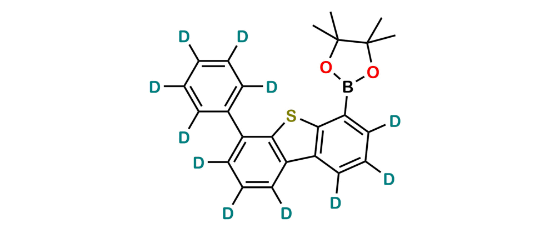 Picture of 4,4,5,5-tetramethyl-2-(6-(phenyl-d5)dibenzo[b,d]thiophen-4-yl-1,2,3,7,8,9-d6)-1,3,2-dioxaborolane