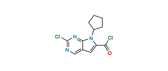 Picture of 2-chloro-7- cyclopentyl-7H-pyrrolo (2,3-d) pyrimidine-6- carbonyl chloride Picture of 2-chloro-7- cyclopentyl-7H-pyrrolo (2,3-d) pyrimidine-6- carbonyl chloride