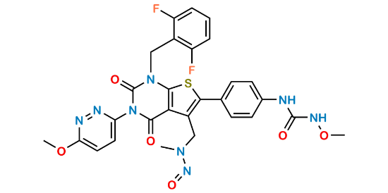Picture of N-Desmethyl N-Nitroso Relugolix impurity