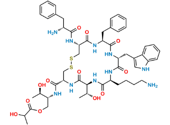 Picture of Lactyl adduct of Octreotide (at Threonol) impurity