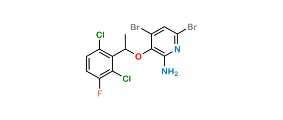 Picture of 5,6-dibromo-3-(1-(2,6-dichloro-3-fluorophenyl)ethoxy)pyridin-2-amine