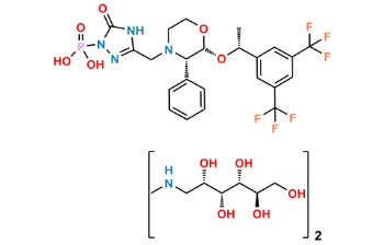 Picture of Fosaprepitant Dimeglumine Desfluoro Impurity