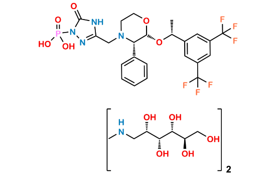 Picture of Fosaprepitant Dimeglumine Desfluoro Impurity
