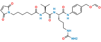 Picture of 4-((S)-2-((S)-2-(6-(2,5-dioxo-2,5-dihydro-1H-pyrrol-1-yl)hexanamido)-3-methylbutanamido)-5-ureidopentanamido)benzyl formate