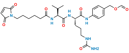 Picture of 4-((S)-2-((S)-2-(6-(2,5-dioxo-2,5-dihydro-1H-pyrrol-1-yl)hexanamido)-3-methylbutanamido)-5-ureidopentanamido)benzyl formate
