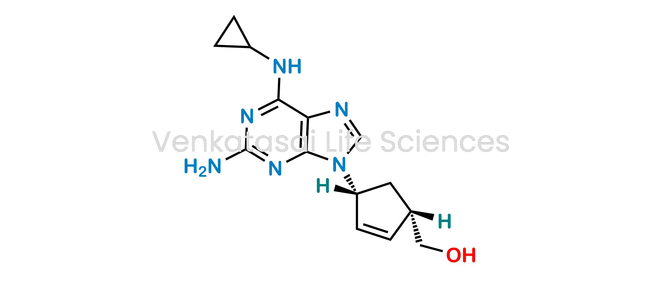 Picture of (1S,4R)-4-[2-Amino-6-(cyclopropylamino)-9H-purin-9-yl]-2-cyclopentene-1-methanol?