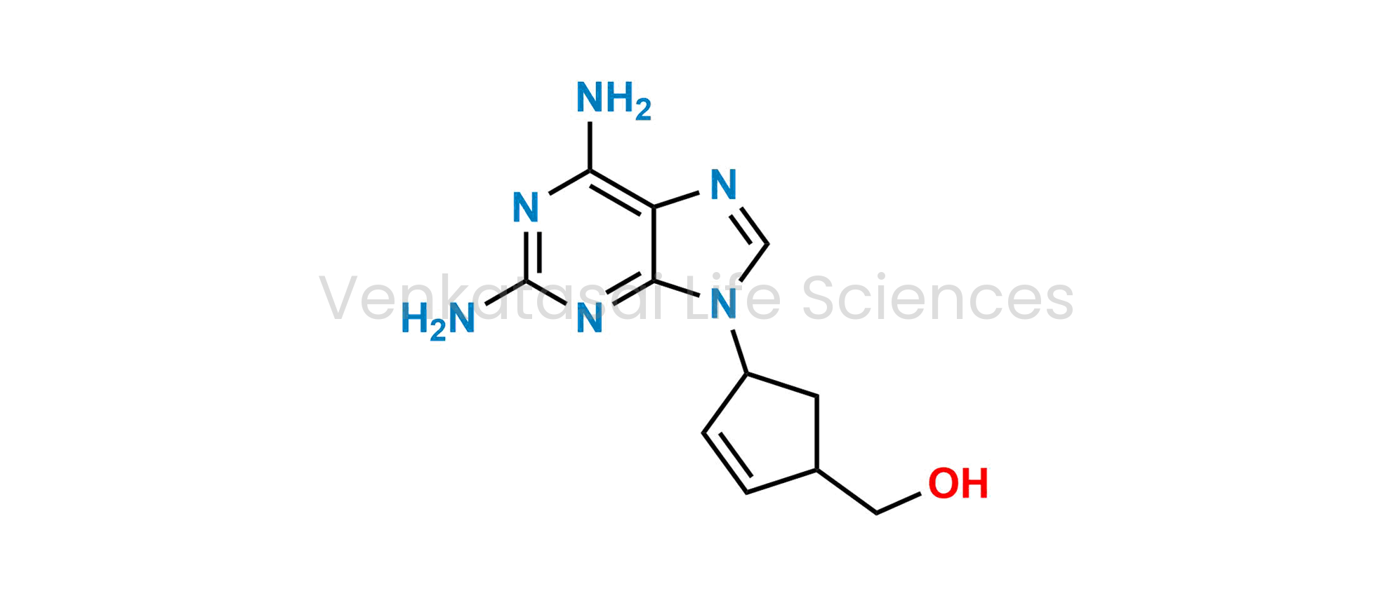 Picture of (4-(2,6-Diamino-9H-purin-9-yl)cyclopent-2-en-1-yl)methanol
