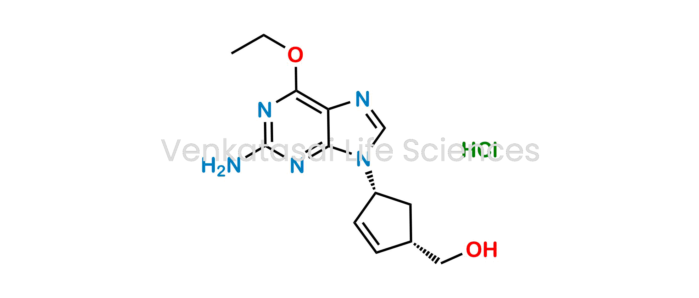 ((1S, 4R)-4-(2-amino-6-ethoxy-9H-purin-9-yl) cyclopent-2-enyl) methanol hydrochloride