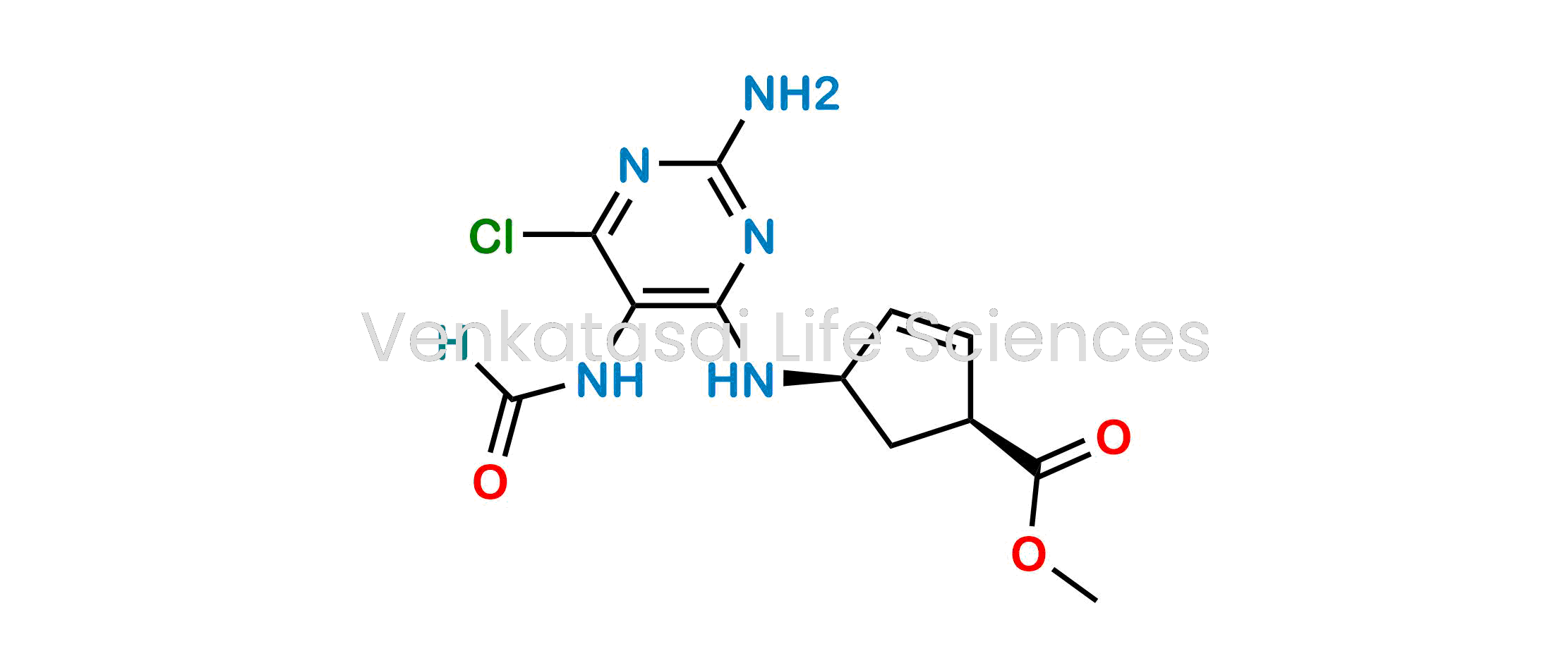 Methyl (1S,4R)-4-(2-amino-6-chloro-5-formamidopyrimidin-4-yl)cyclopent-2-ene-1-carboxylate