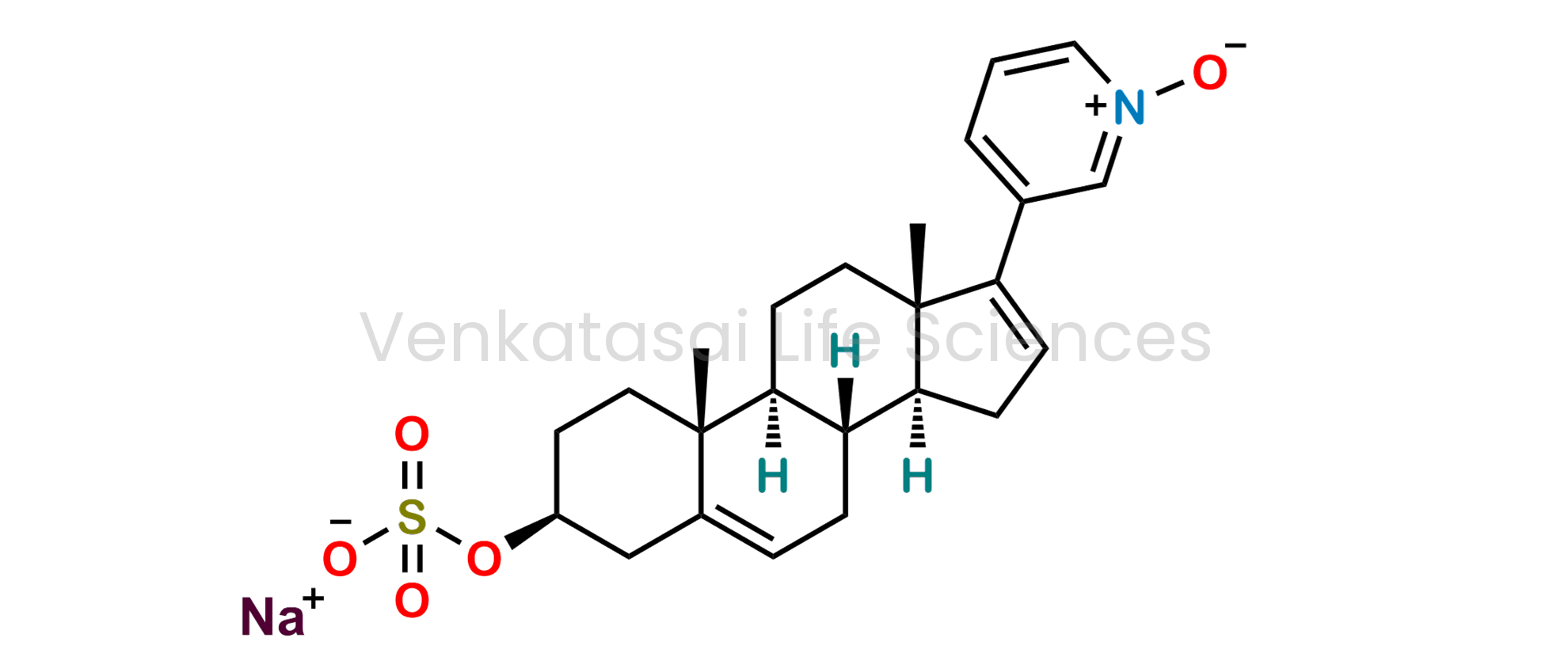 sodium (3S,8R,9S,10R,13S,14S)-10,13-dimethyl-17-(1-oxidopyridin-3-yl)-2,3,4,7,8,9,10,11,12,13,14,15-dodecahydro-1H-cyclopenta[a]phenanthren-3-yl sulfate