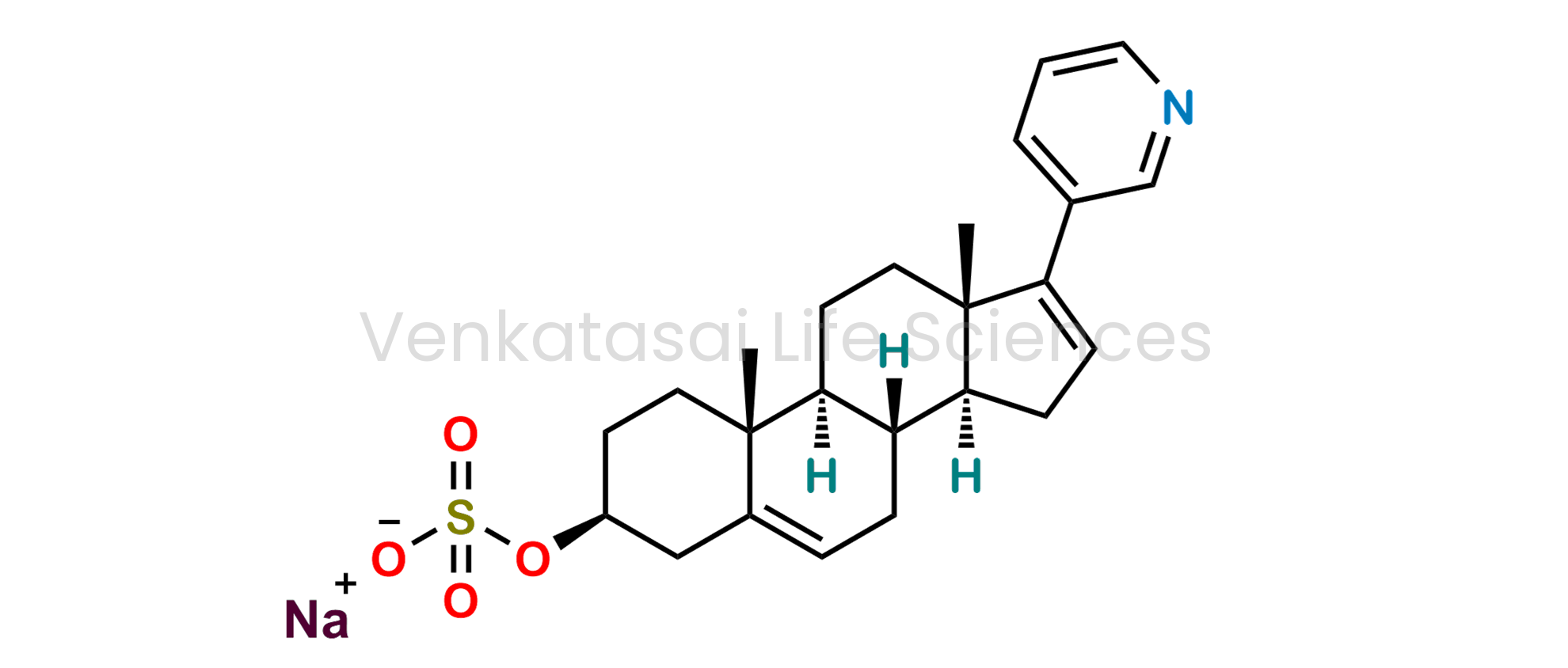 Sodium (3S,8R,9S,10R,13S,14S)-10,13-dimethyl-17-(pyridin-3-yl)-2,3,4,7,8,9,10,11,12,13,14,15-dodecahydro-1H-cyclopenta[a]phenanthren-3-yl sulfate
