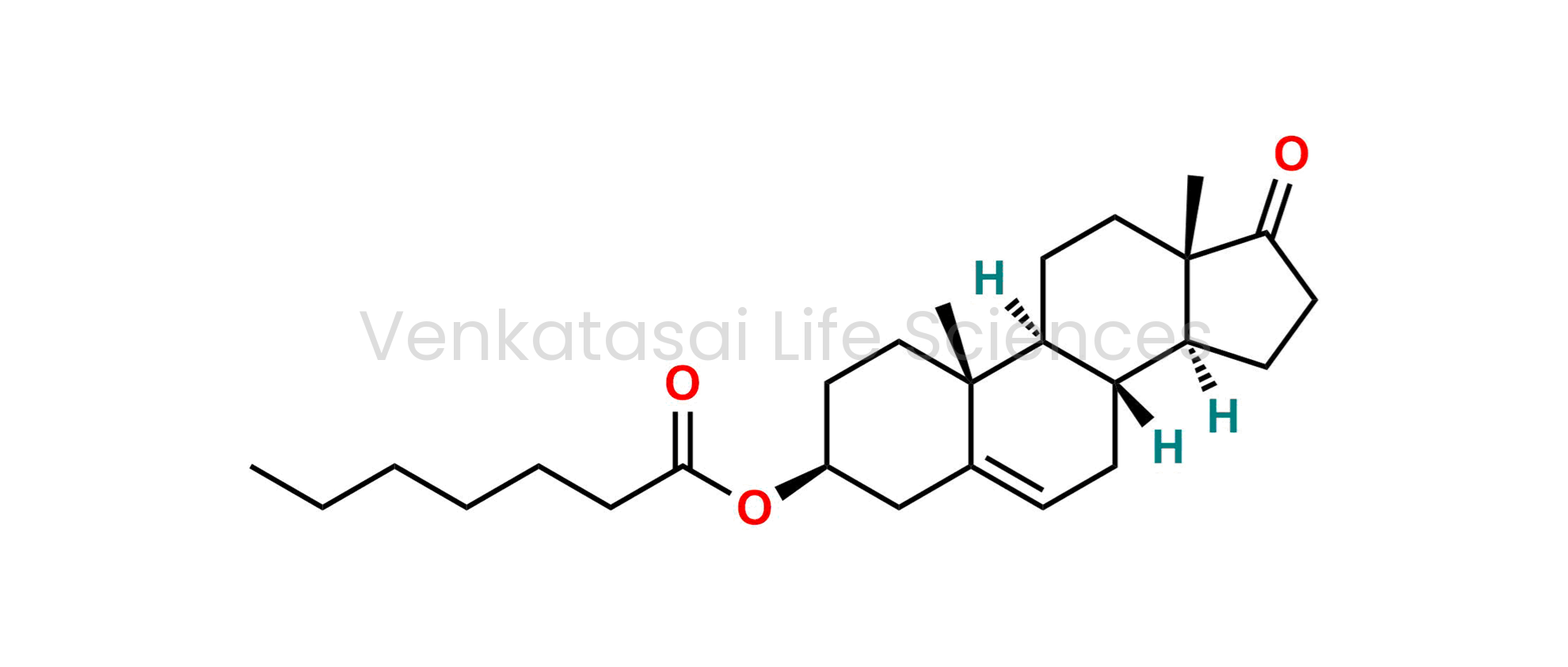 (3S,8R,9S,10R,13S,14S)-10,13-dimethyl-17-oxo-2,3,4,7,8,9,10,11,12,13,14,15,16,17-tetradecahydro-1H-cyclopenta[a]phenanthren-3-yl heptanoate