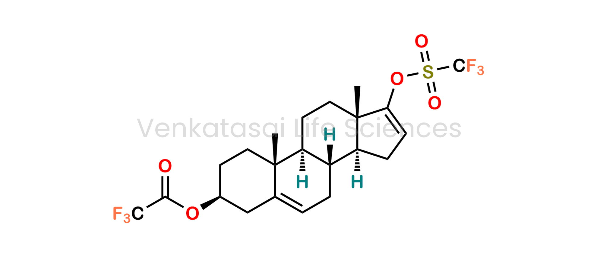 (3S,10R,13S)-10,13-dimethyl-17-(trifluoromethylsulfonyloxy)-2,3,4,7,8,9,10,11,12,13,14,15-dodecahydro-1Hcyclopenta[a]phenanthren-3-yl 2,2,2-trifluoroacetate