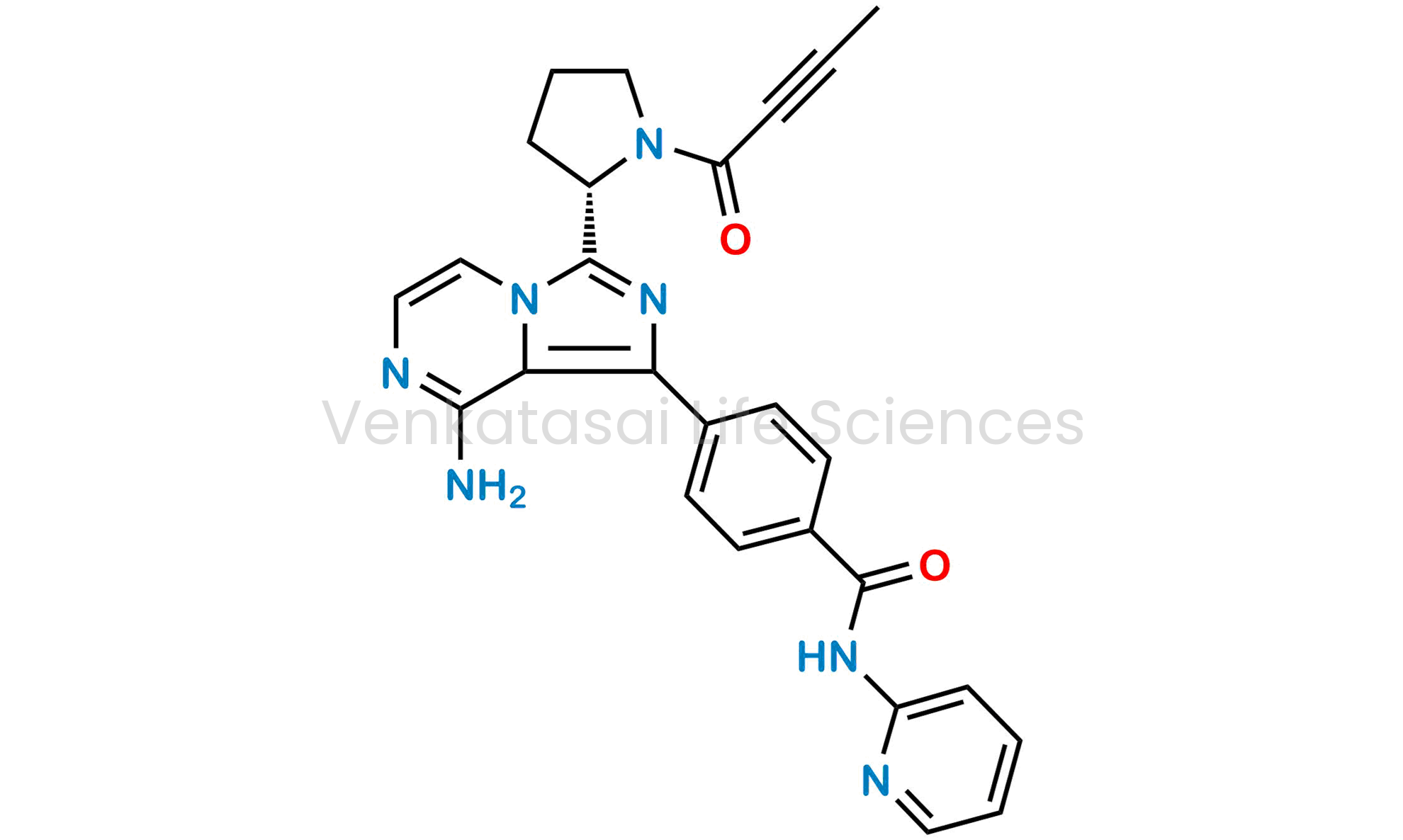(S)-4-(8-amino-3-(1-(but-2-ynoyl)pyrrolidin-2-yl)imidazo[1,5-a]pyrazin-1-yl)-N-(pyridin-2-yl)benzamide