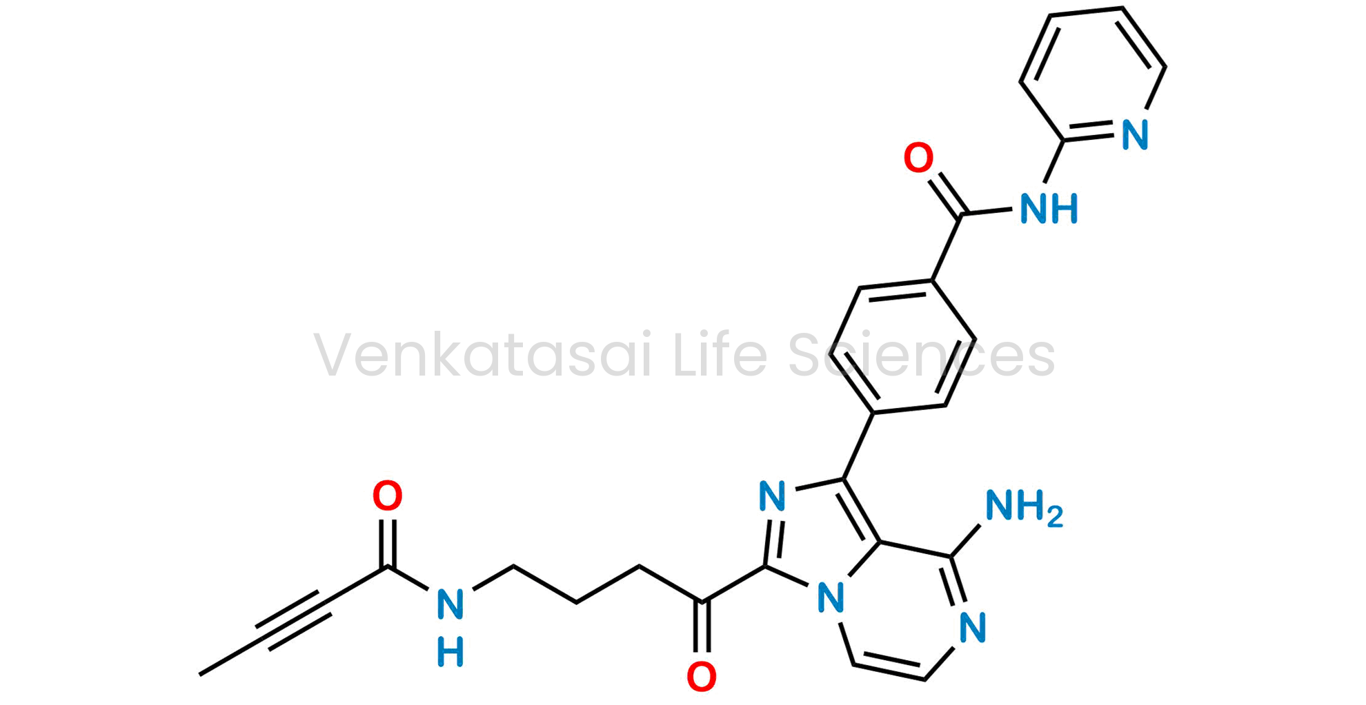 4-[8-Amino-3-[1-oxo-4-[(1-oxo-2-butyn-1-yl)amino]butyl]imidazo[1,5-a]pyrazin-1-yl]-N-2-pyridinyl-benzamide