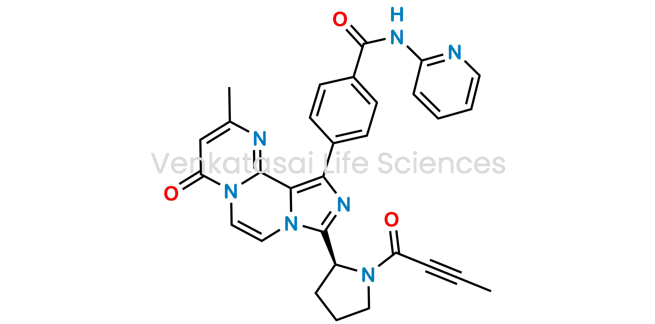 (S)-4-(9-(1-(But-2-ynoyl)pyrrolidin-2-yl)-2-methyl-4-oxo-4H-imidazo[5',1':3,4]pyrazino[1,2-a]pyrimidin-11-yl)-N-(pyridin-2-yl)benzamide