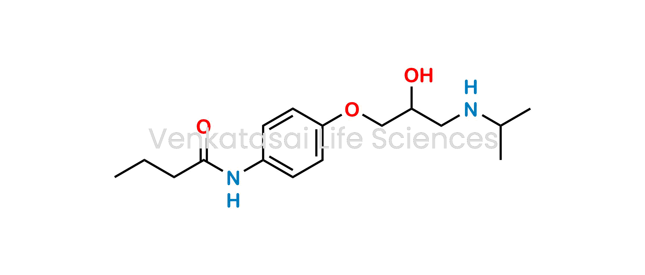 N-[4-[(2RS)-2-hydroxy-3-[(1-methylethyl)amino]propoxy]phenyl]butanamide (as per EP)