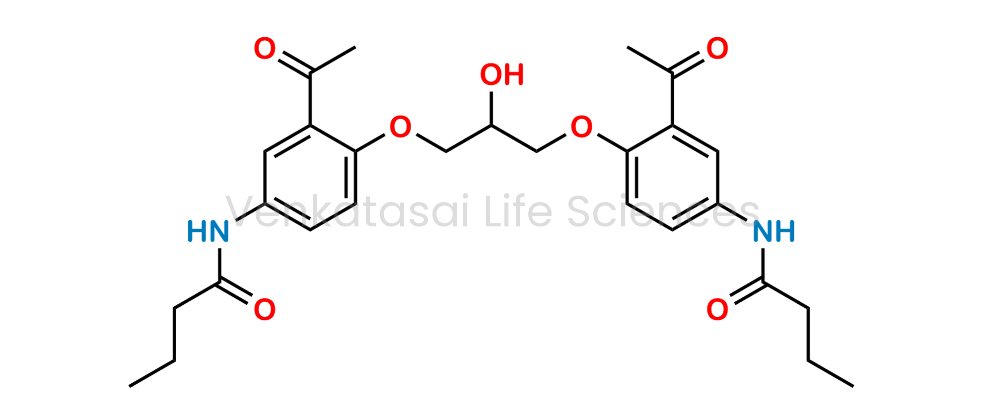 N,N?-[(2-hydroxypropane-1,3-diyl)bis[oxy(3-acetyl-1,4-phenylene)]]dibutanamide (as per EP)