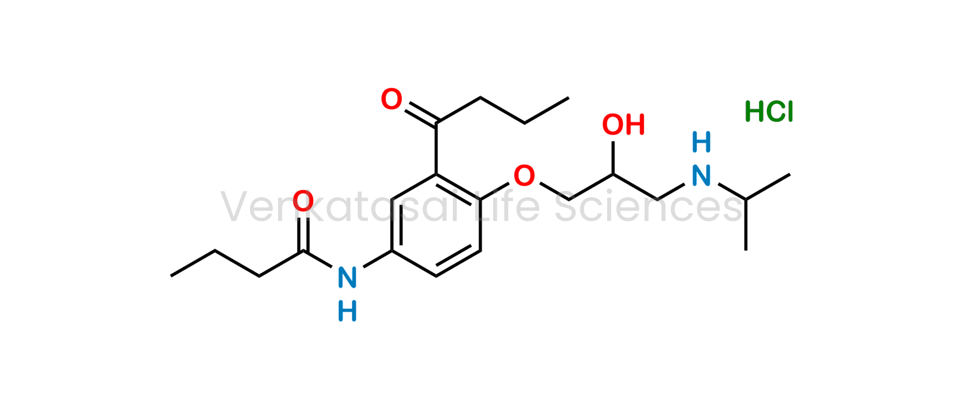 N-[3-Butanoyl-4-[(2RS)-2-hydroxy-3-[(1-methylethyl) amino] propoxy] phenyl] butanamide Hydrochloride (as per EP); 3-Deacetyl-3-Butanoyl Acebutolol Hydrochloride