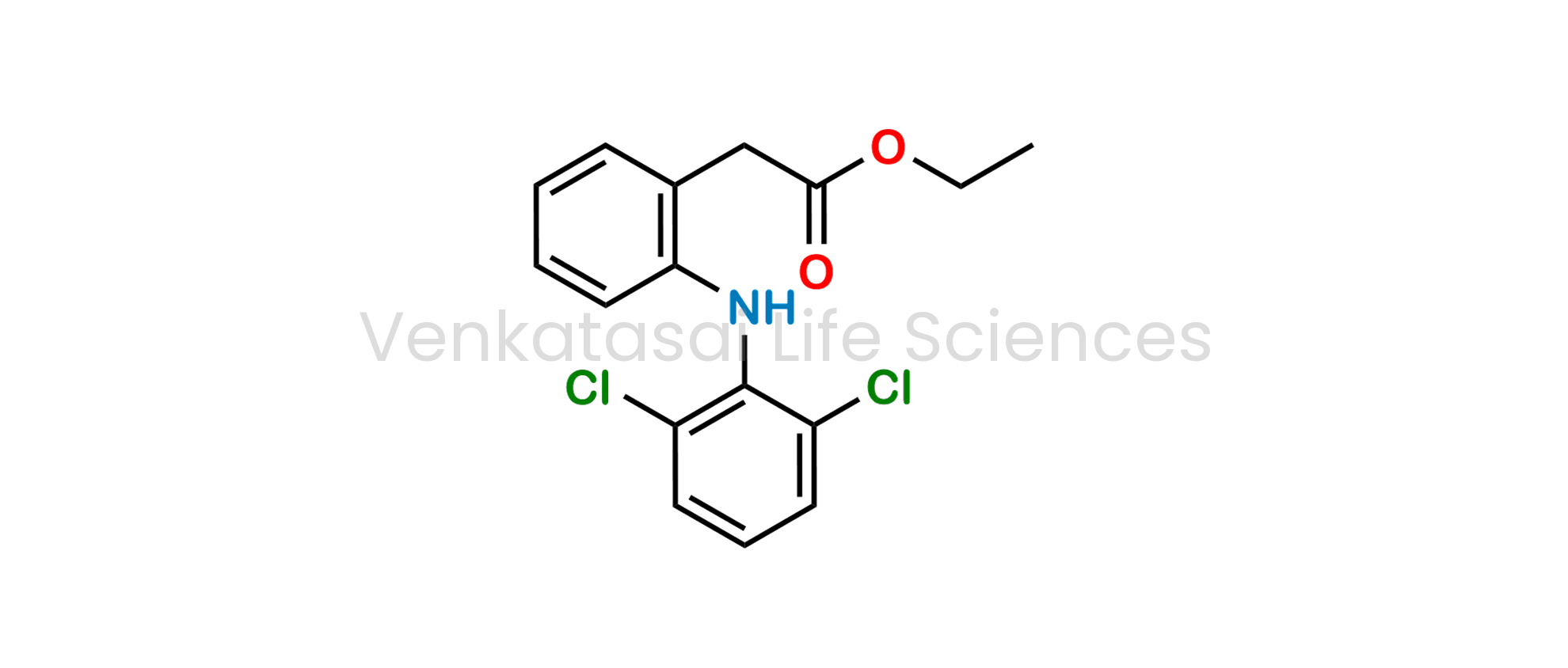 Diclofenac Ethyl Ester ; Ethyl [2-[(2,6-dichlorophenyl)amino]phenyl]acetate