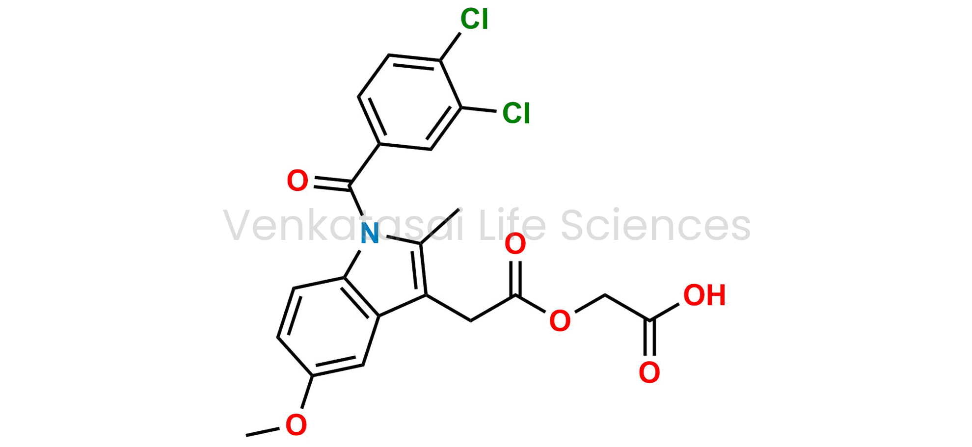 [[[1-(3,4-dichlorobenzoyl)-5-methoxy-2-methyl-1H-indol-3-yl]acetyl]oxy]acetic acid (as per EP)