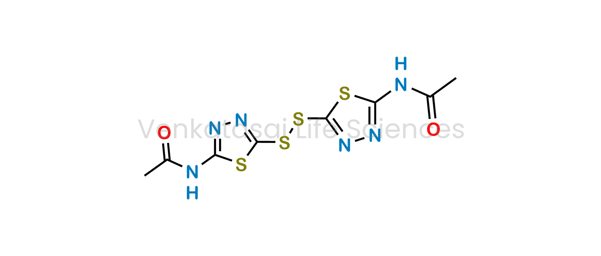 N,N'-(disulfanediylbis(1,3,4-thiadiazole-5,2-diyl))diacetamide
