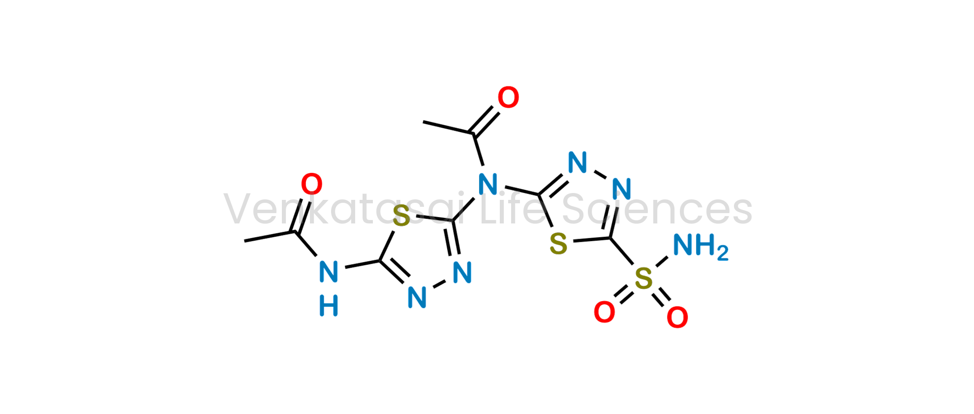 N-(5-acetamido-1,3,4-thiadiazol-2-yl)-N-(5-sulfamoyl-1,3,4-thiadiazol-2-yl)acetamide
