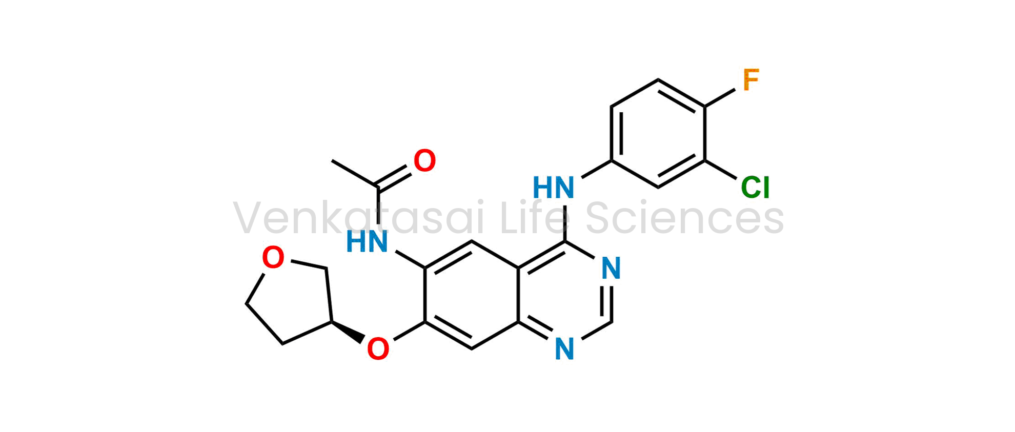 (S)-N-(4-((3-chloro-4-fluorophenyl)amino)-7-((tetrahydrofuran-3-yl)oxy)quinazolin-6-yl)acetamide