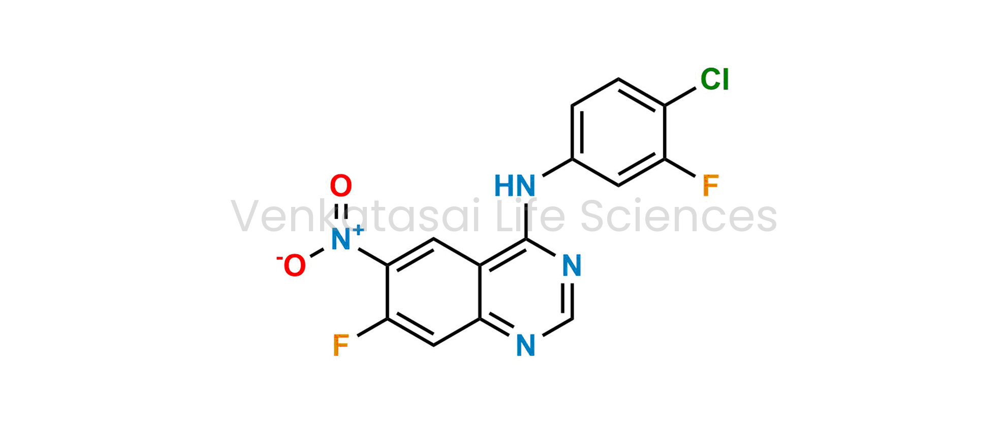N-(4-Chloro-3-fluorophenyl)-7-fluoro-6-nitroquinazolin-4-amine