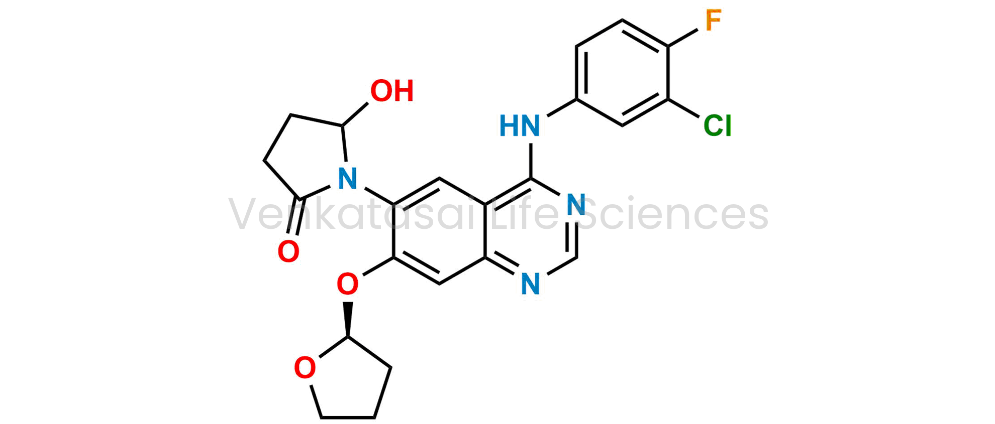 1-(4-((3-Chloro-4-fluorophenyl)amino)-7-(((S)-tetrahydrofuran-2-yl)oxy)quinazolin-6-yl)-5-hydroxypyrrolidin-2-one
