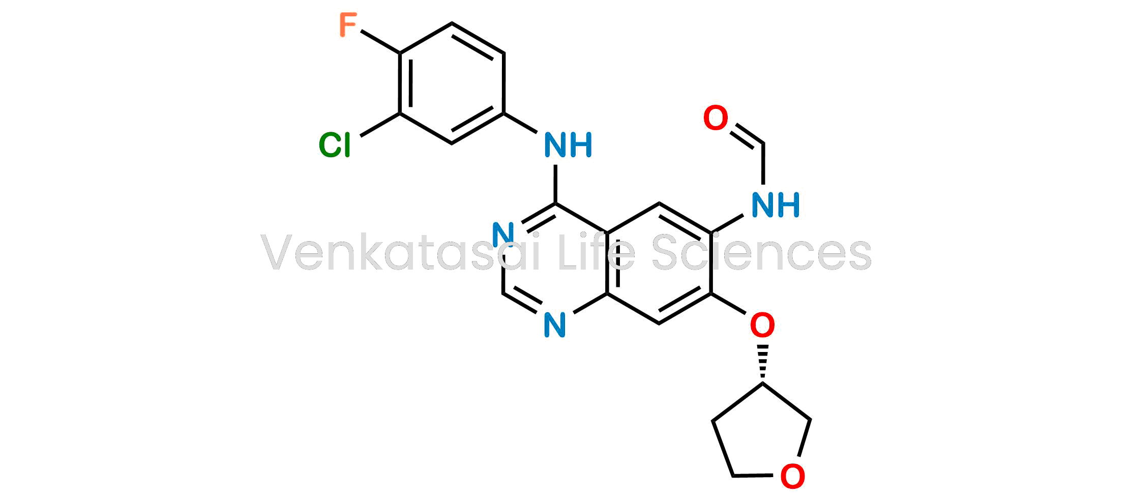 N-{4-[(3-Chloro-4-fluorophenyl)amino]-7- [(3S)-tetrahydrofuran-3-yloxy]quinazolin6-yl} formamide