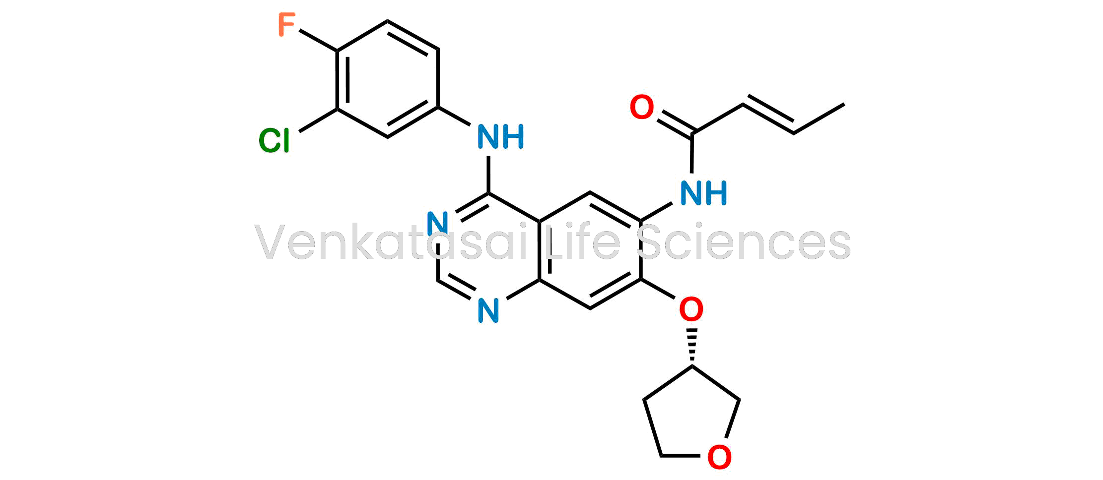(2E)-N-[4-(3-Chloro-4- fluorophenyl)amino]-7-[[(3S)-tetrahydrofuran-3-yloxy]quinazolin-6- yl]but-2-enamide