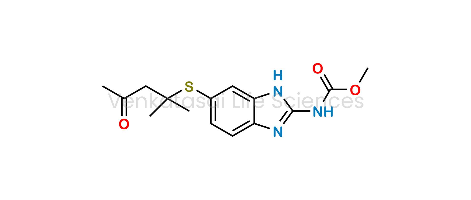 Methyl N-[5-[(2-methyl-4-oxopentan-2-yl)sulfanyl]-1H-benzimidazol-2-yl]carbamate (as per EP)