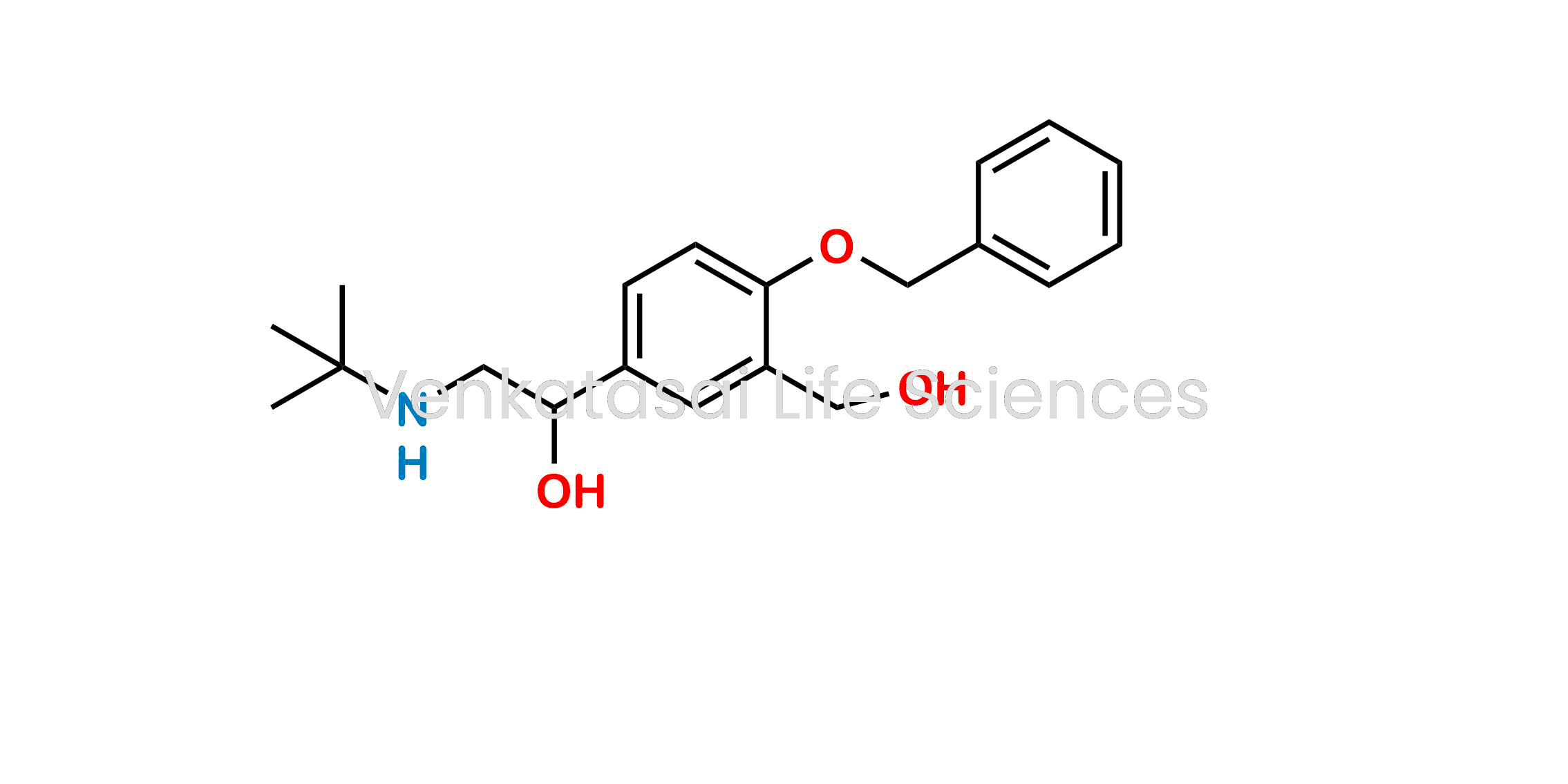 Salbutamol BP Impurity I ; 4-Benzyl Albuterol ; 1-(4-Benzyloxy-3-hydroxymethyl-phenyl)-2-(tert-butylamino)ethanol ;(R)-1-(4-(benzyloxy)-3-(hydroxymethyl)phenyl)-2-(tert-butylamino)ethan-1-ol