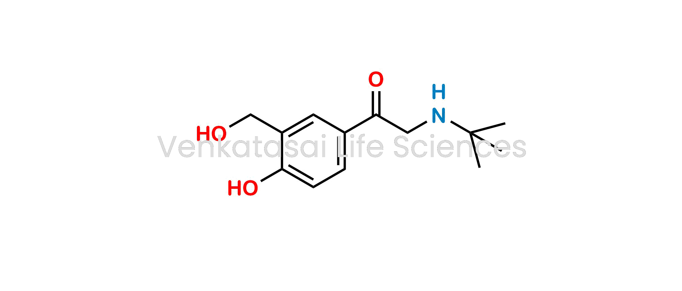 2-(tert-Butylamino)-1-[4-hydroxy-3-(hydroxymethyl)phenyl]ethanone HCl ;2-(tert-butylamino)-1-(4-hydroxy-3-(hydroxymethyl)phenyl)ethan-1-one