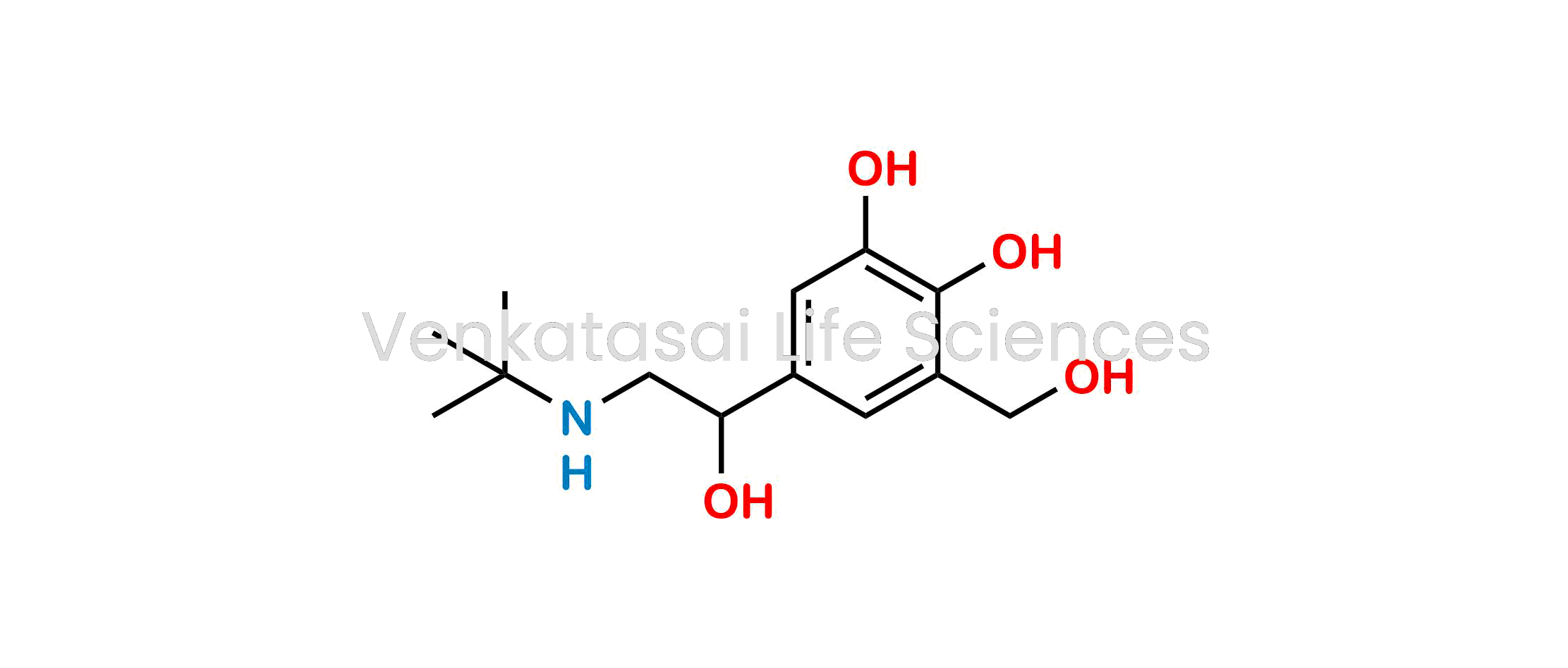 5-(2-(tert-butylamino)-1-hydroxyethyl)-3-(hydroxymethyl)benzene-1,2-diol