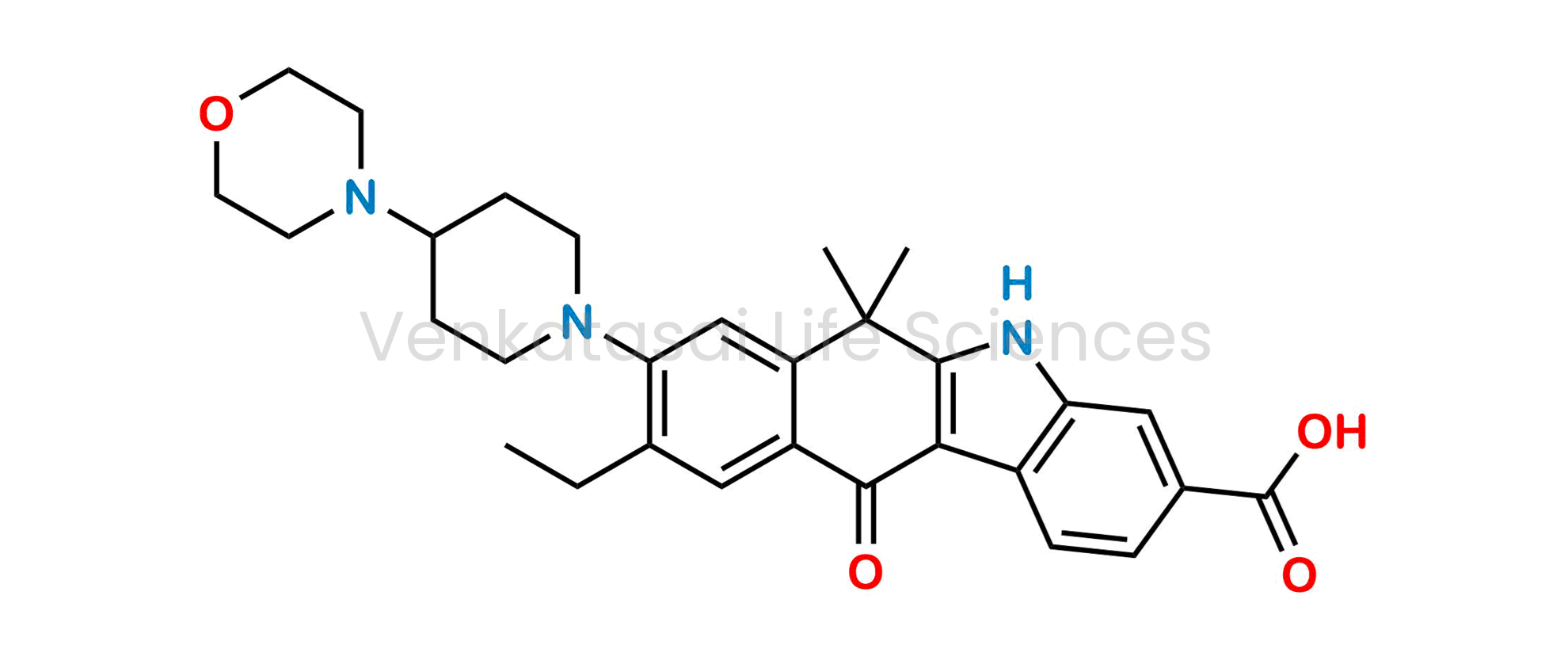9-Ethyl-6,6-dimethyl-8-(4-morpholinopiperidin-1-yl)-11-oxo-6,11-dihydro-5H-benzo[b]carbazole-3-carboxylic acid